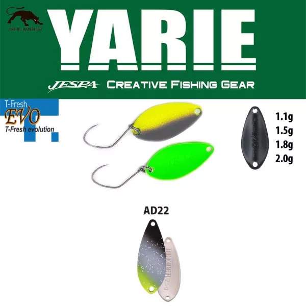 Yarie 710T T-Fresh Evo 1,5gr AD22 Saber Silver Kanál Villantó