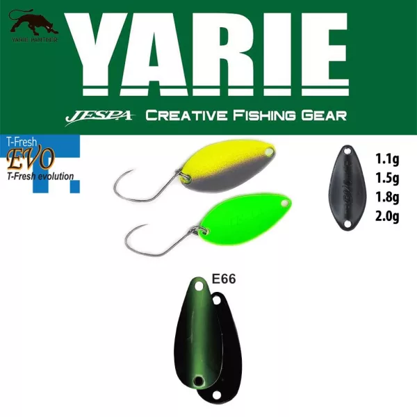 Yarie 710T T-Fresh Evo 1,5gr E66 Fits Green Kanál Villantó