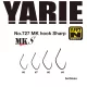 Yarie 727 MK Sharp 08 Barbless Füles, Szakáll nélküli, Egyágú Ragadozóhalas Horog 16db