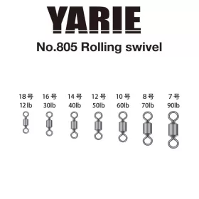 Yarie 805 Rolling Swivel Black 60lb 10 Forgó 18db