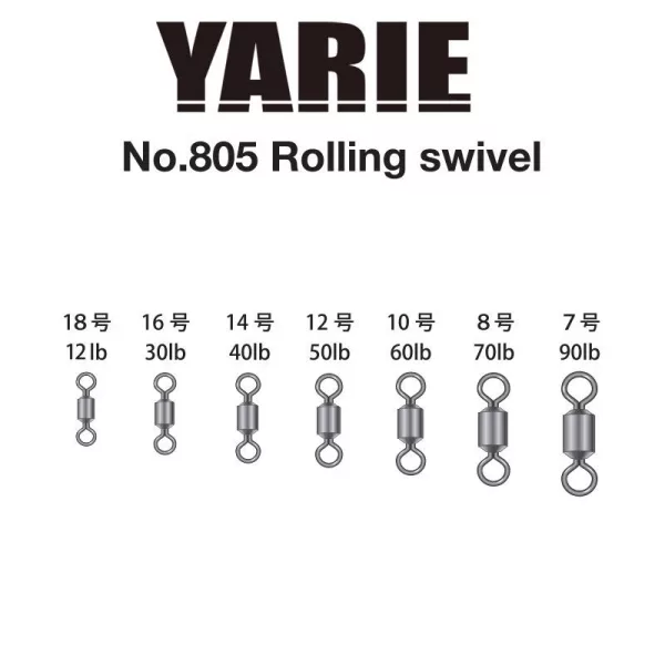 Yarie 805 Rolling Swivel Black 70lb 8 Forgó 16db