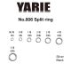 Yarie 806 Split Ring Black 9lb 0,5 Kulcskarika 30db