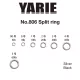 Yarie 806 Split Ring Black 30lb 3 Kulcskarika 25db