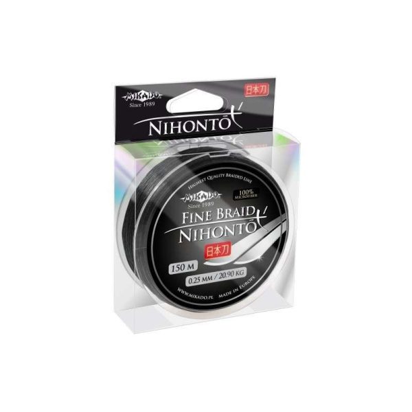 Mikado Nihonto Fine 0,14mm 15m Fekete Fonott Előkezsinór