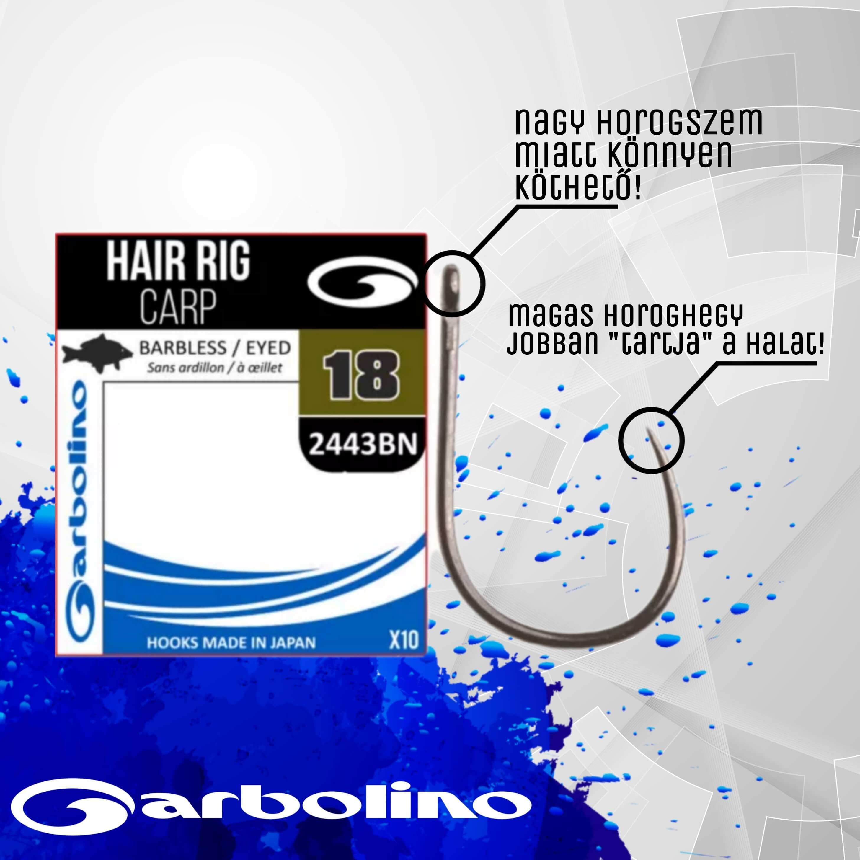 Garbolino Carp füles, szakáll nélküli horog